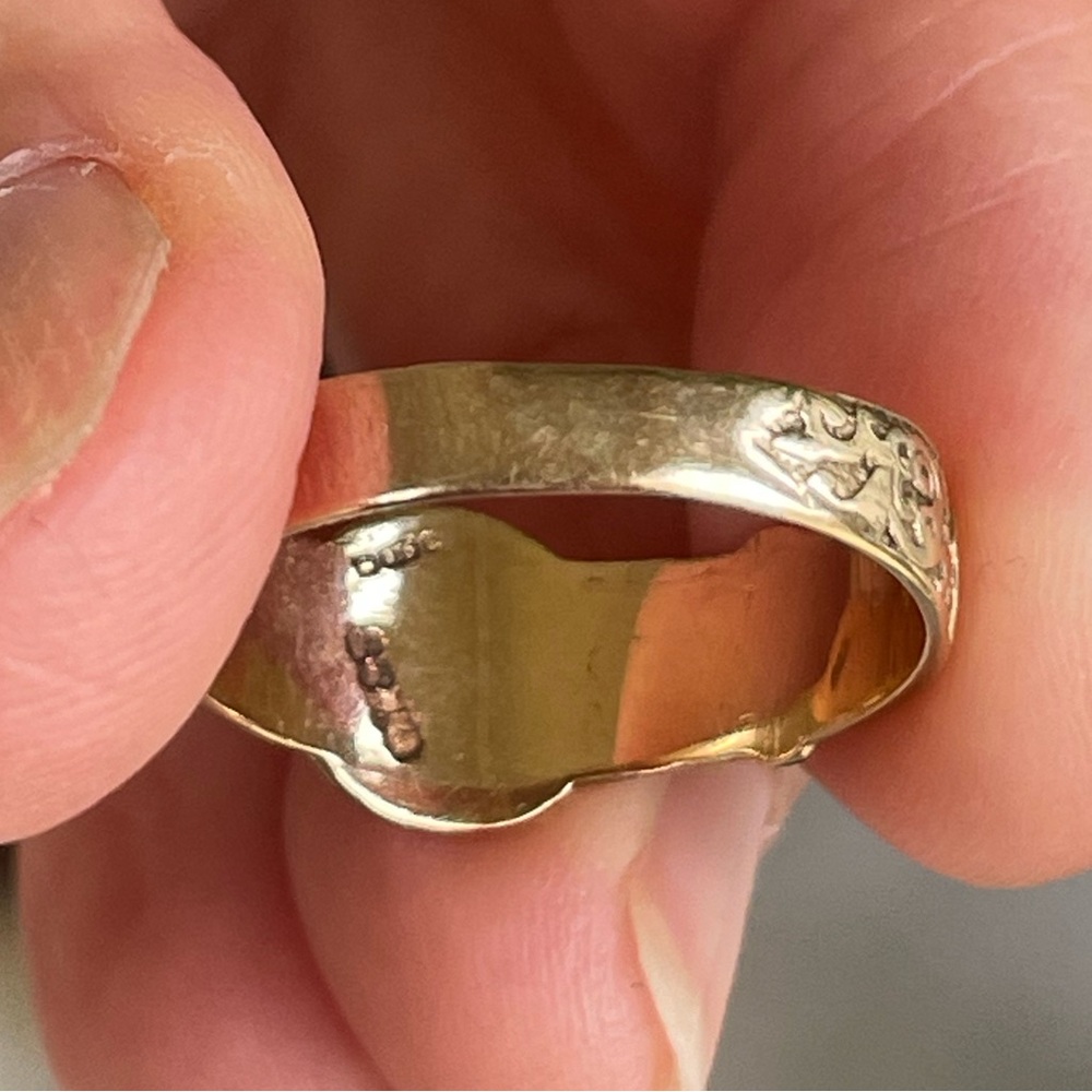 Antique 9k Buckle Ring - Picture 5 of 12